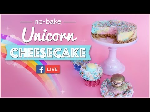 facebook-live:-no-bake-unicorn-cheesecake