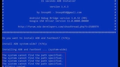 Adb and Fastboot Driver Error : The system cannot find the path specified |100% Problem Solved