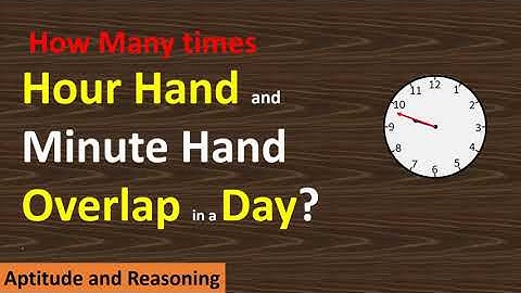 In a Day, how many times do the Hour hand and Minute hand Overlap? Clock Problem