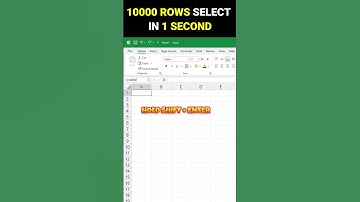 Excel Interview Question | Select 10000 Rows in 1 Second #excel #shorts