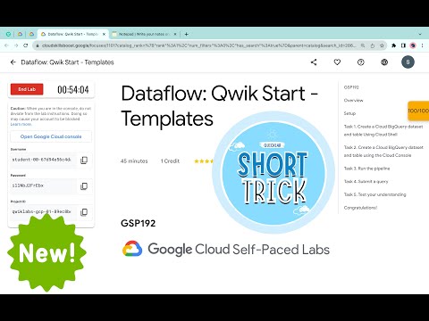 [NEW] Dataflow: Qwik Start - Templates || #qwiklabs || #GSP192 ||  [With Explanation🗣️]