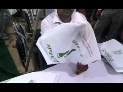 3 Three side box Non woven bag making machine Hyderabad / INDIA - YouTube