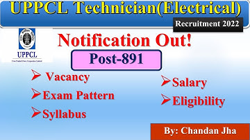 UPPCL Technician(Electrical) | Vacancy/Salary/Syllabus | By:Chandan Jha