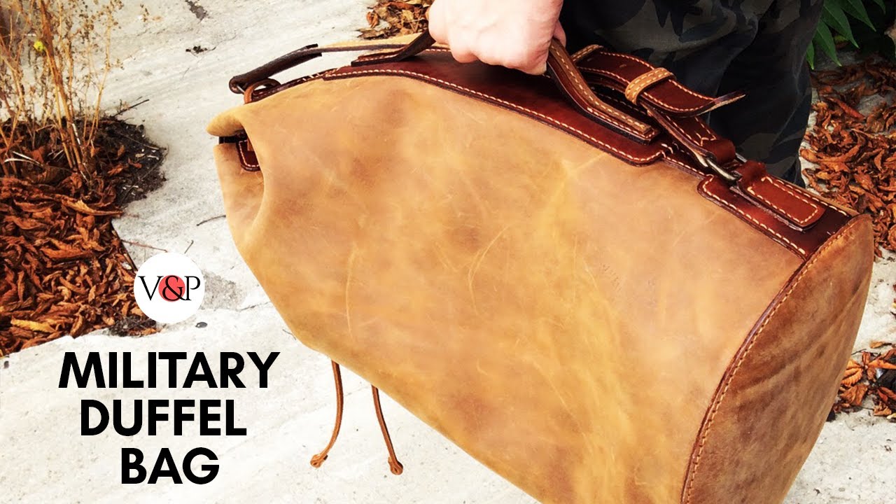 How to Make a Military Leather Duffel Bag (Pattern in Description ...
