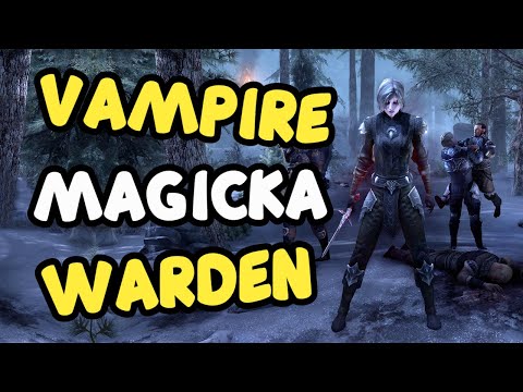 Magicka Warden Solo VAMPIRE PVE Build - COLD BLOODED - ESO Greymoor