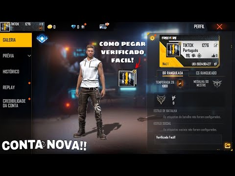 CONSEGUI MEU VERIFICADO NO FREE FIRE! 🤩 