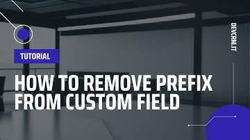 How to remove prefix from Custom Field in EspoCRM