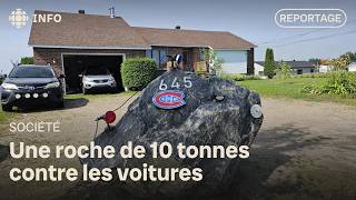 Un Habitant De Saint Barnabé Installe Un Rocher De Dix Tonnes Pour Protéger Sa Maison