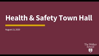 Health & Safety Town Hall