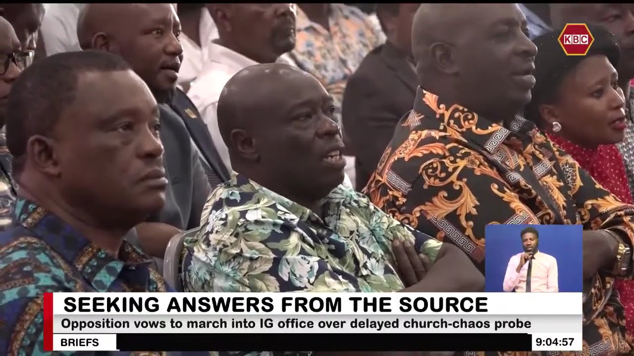 Opposition vows to march into IG Kanja's office over delayed church-chaos probe