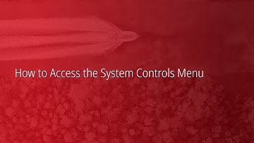 Simrad NSSevo3S  | How to Access the System Control Menu