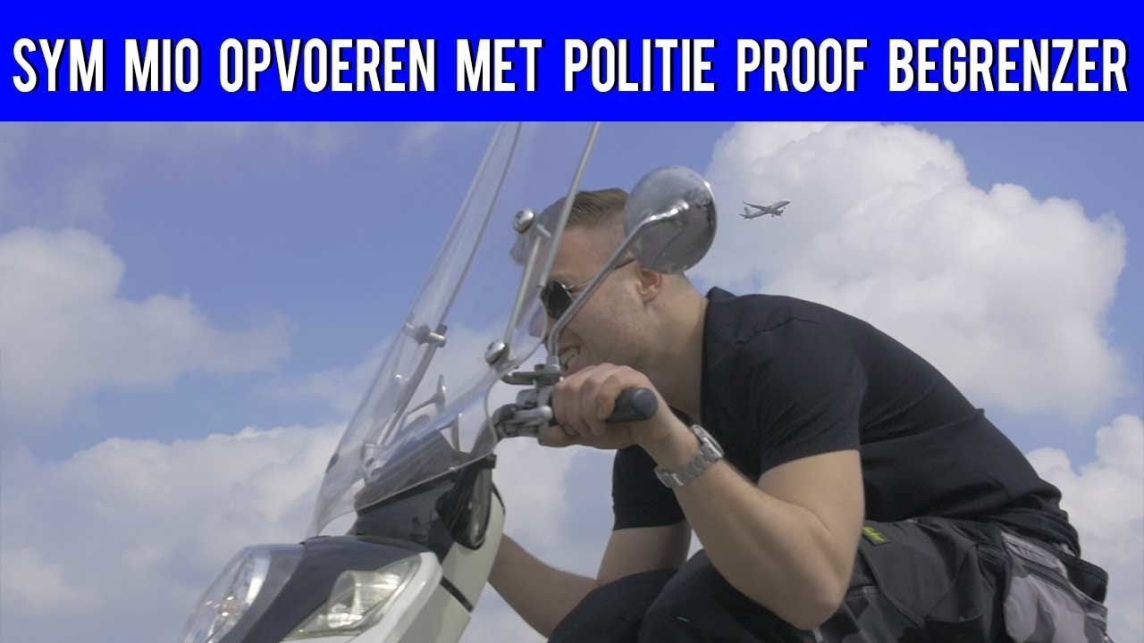 SYM MIO OPVOEREN MET POLITIE PROOF BEGRENZER | VOL GAS MET JOEY