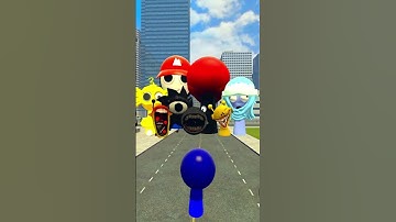 BLUE SPRUNKI RUN AWAY FROM JELLYFISH YELLOW SIMON MR TREE MR SUN in Gmod!