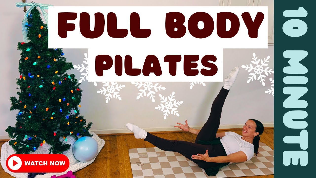10 Minute: FULL BODY Pilates (Fit & Festive) w/ Angelus Prayer NO EQUIPMENT