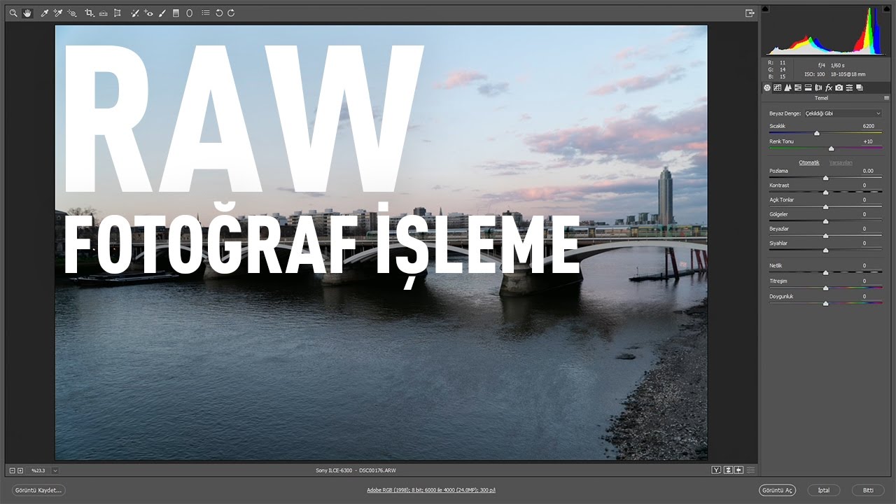 Photoshop Ile Raw Ham Fotograf Isleme Youtube