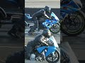 GSXR Suzuki vs Honda Blackbird - superbikes drag racing