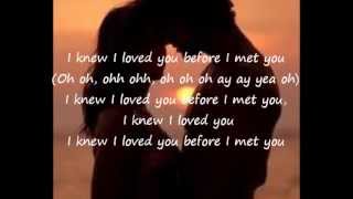 Savage Garden-I Knew I Loved You lyrics chords