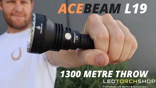 Acebeam L19 | SUPER LONG THROW TIR LENS - YouTube
