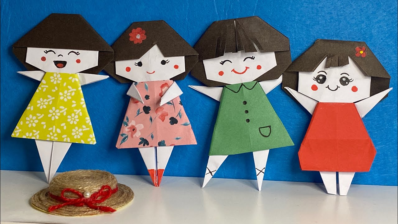 How to make a cute Paper Doll (Girl) #tutorial #diy #video 