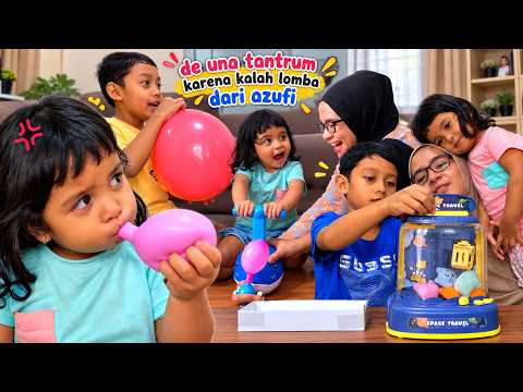 De Una Tantrum After Losing Balloon Blowing Contest from Azufi, Mom Gives Her a Unique Toy! Funny...