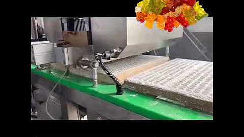 Starch Mogul Gummy Production Line, Semi automatic Starch gummy making machine, jelly candy machine