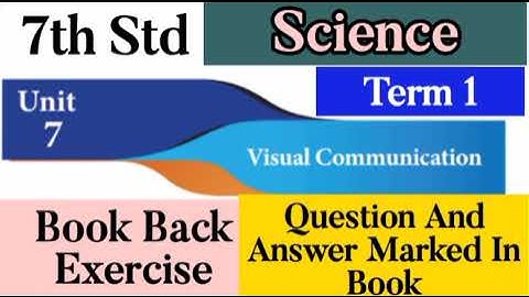 7th Std - Science | Term 1 - Unit 7 - Visual Communication | Book Back Exercise