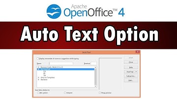 Auto Text in Open Office writer | Auto Text Option
