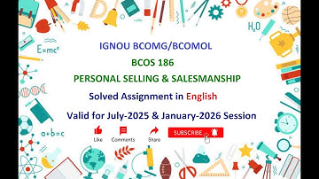 BCOS 186 SOLVED ASSIGNMENT in English | BCOS 186 Solved Assignment in English July 2025 & Jan 2026