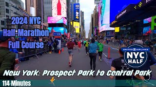 ‍♂ Race Day Joy: 2024 United Airlines NYC HalfMarathon Full Course!  [335]