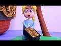 Pirate treasure Elsa Superhero Play Doh Stop motion videos for kids