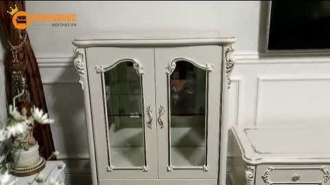 Hoàn thiện mẫu Tủ rượu tân cổ điển nhập khẩu  cao cấp tại nhà chị Hằng - Mễ Trì