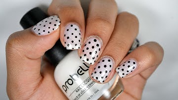 DIY: Classy Polka Dots Nail Art: Using Only A Toothpick!