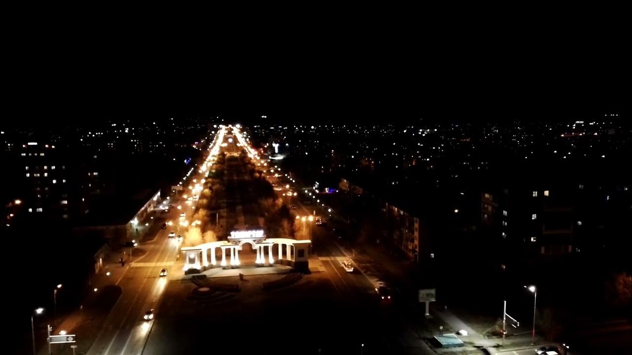 Temirtau city 4k Kazakhstan Город Темиртау Ночь Казахстан Музыка Anno ...