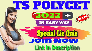 TS POLYCET 2022   Live Class | Special Live Quiz