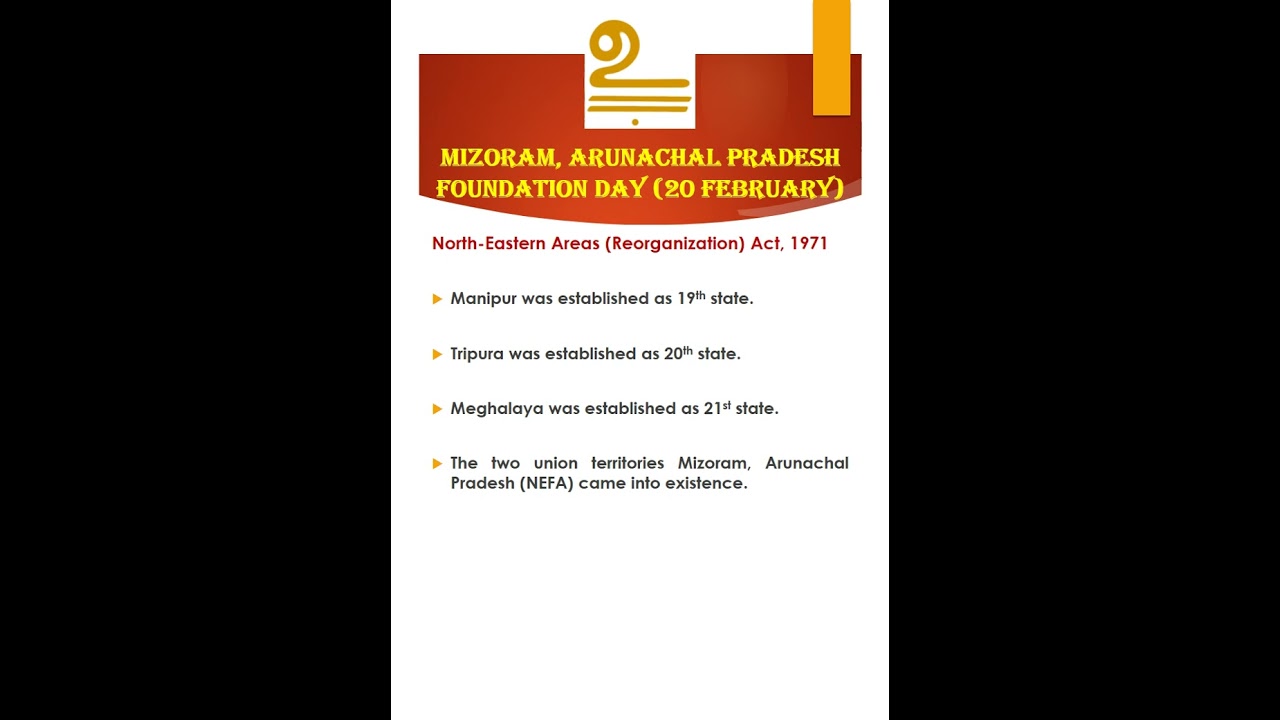 North Eastern Areas (Reorganization) Act 1971 | Indian Polity | Master Learning IAS | UPSC CSE 2024