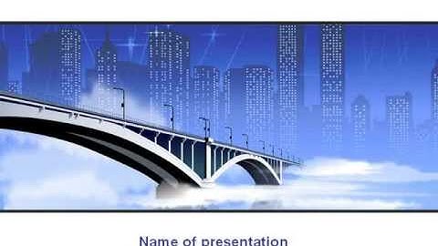 Free City Bridge PowerPoint Template by PoweredTemplate.com