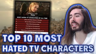 Top 10 Hated TV Characters | MoistCr1tikal