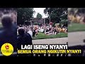 Gak nyangka bapak ini iseng nyanyi ditaman yang ramaiakhirnya semua ikut menyanyi bersama