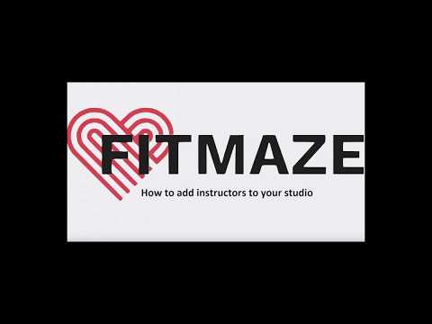 Fitmaze.com - How to add instructors