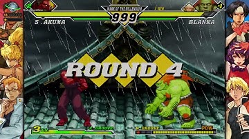 Capcom vs. SNK 2 - Kyo-Mai-Shin Akuma vs. M.Bison[Dictator]-Blanka-Rock