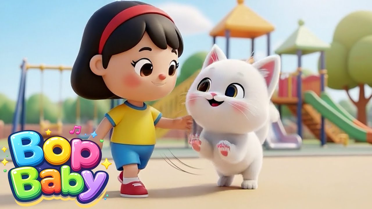Mary and Her Little Cat 🐱 | Cute Kids Song | Nursery Rhyme for Children | Bop Baby
