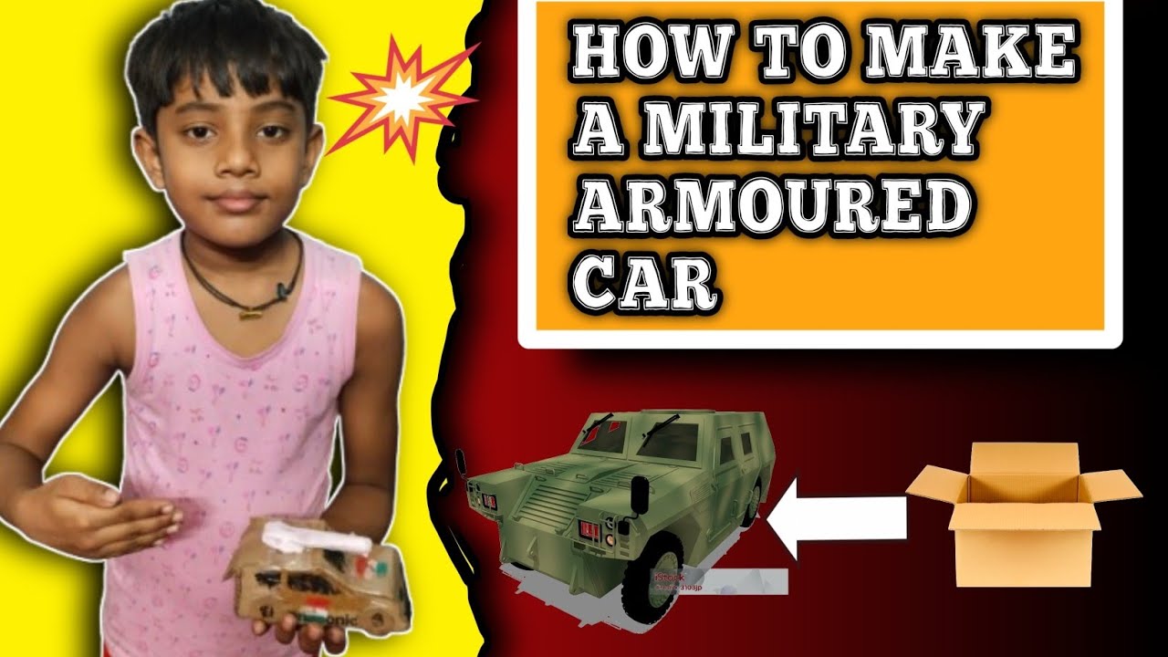 How to make a cardboard military car। How to make a cardboard military tank 🪖🪖🪖