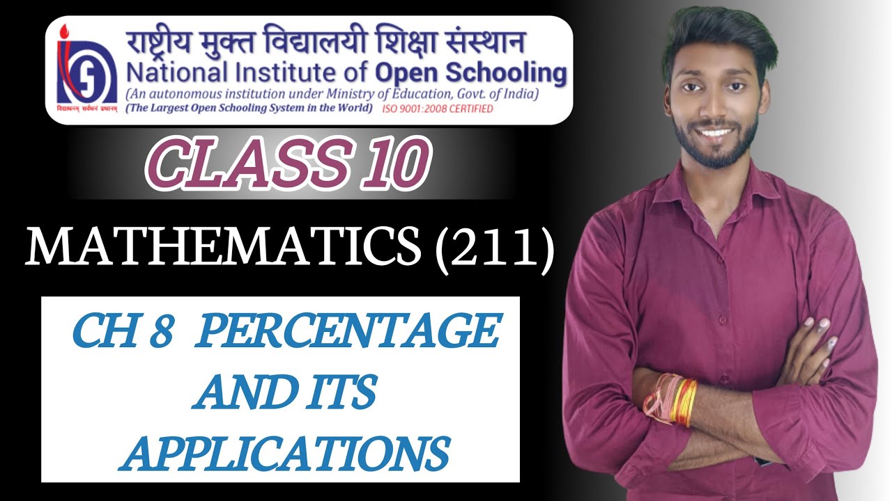 NIOS Class 10 Mathematics Chapter 8 Percentage And Its Application nios-class-10-mathematics-chapter-8-percentage-and-its-application