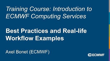 Introduction to ECMWF Computing Services 2025: ecflow Best Practices and Real-life Workflow Examples