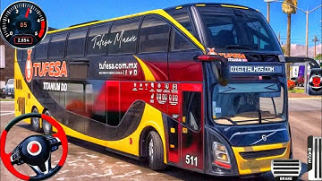 Drive a mountain bus in this 3D offroad | driving simulator bus racing game | Real Double Decker Bus