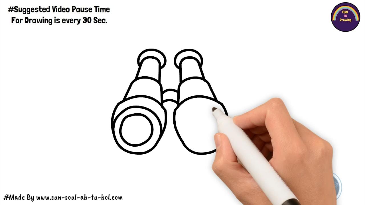 How to draw BINOCULAR easy Feel real draw real step by step Fun in