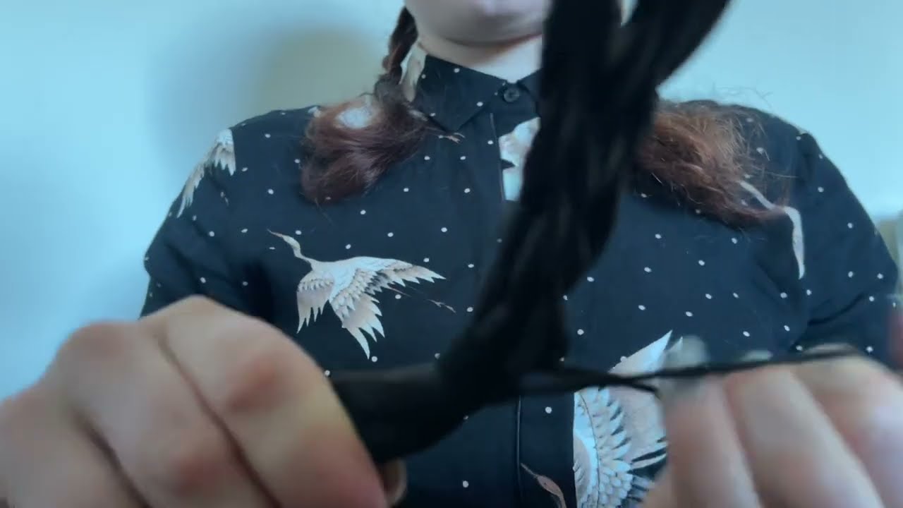 ASMR doing your hair🪮💇‍♀️ real hair play, straightening, braiding & brushing sound