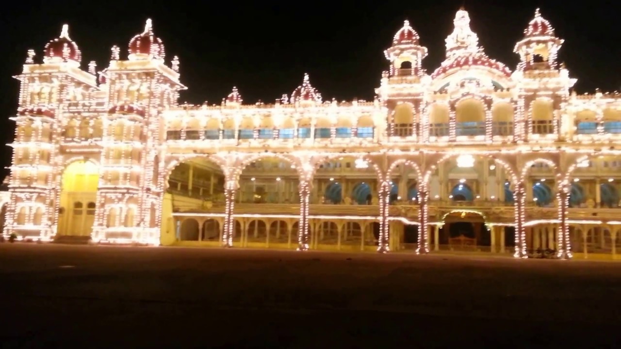 lighting of mysore palace with music 1080p hd youtube