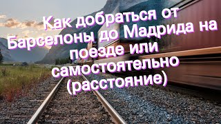 Как добраться от Барселоны до Мадрида на поезде или самостоятельно (расстояние)