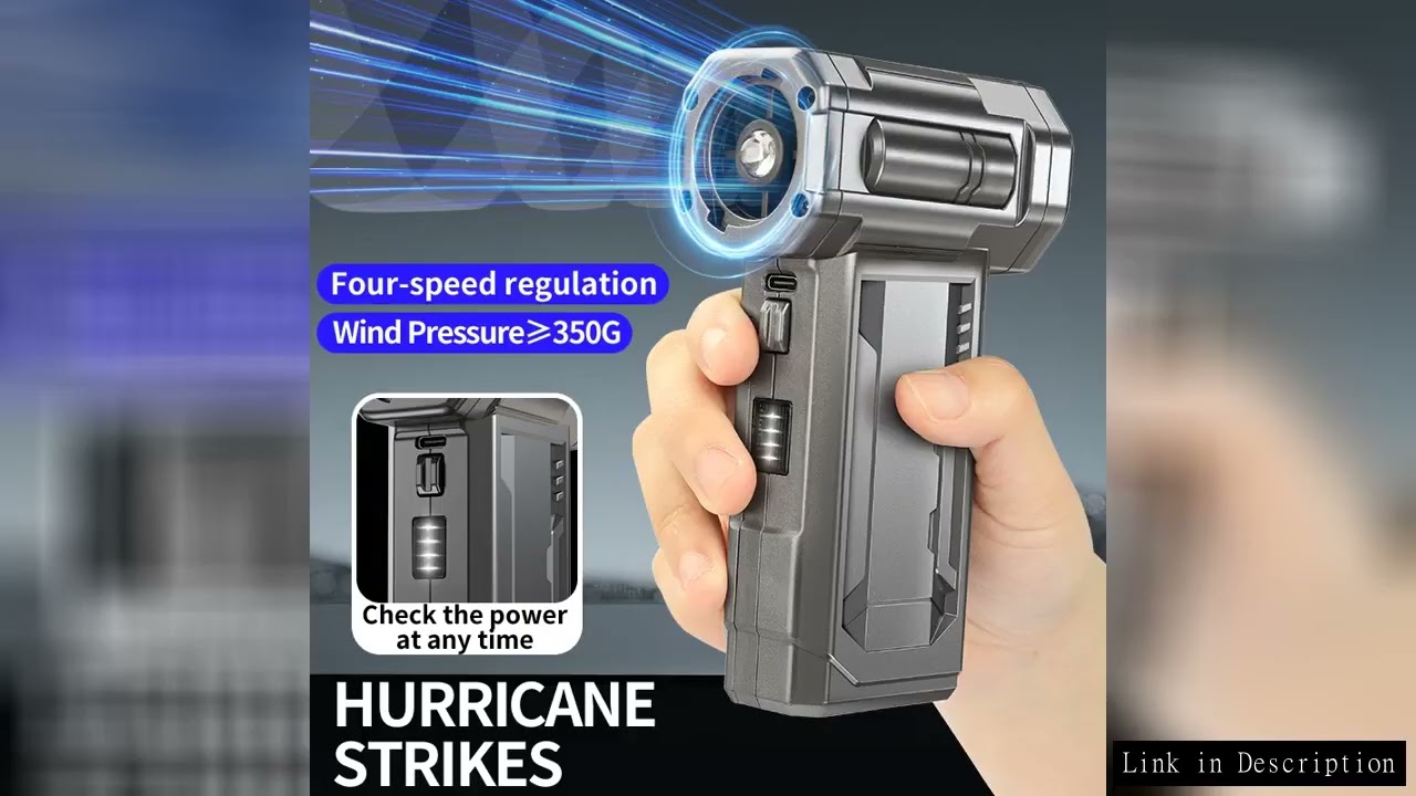 Home Cleaning Hair Dryer 80*125*30mm 130000 RPM Speed Battery Powered Lightweight Structure Low Volt